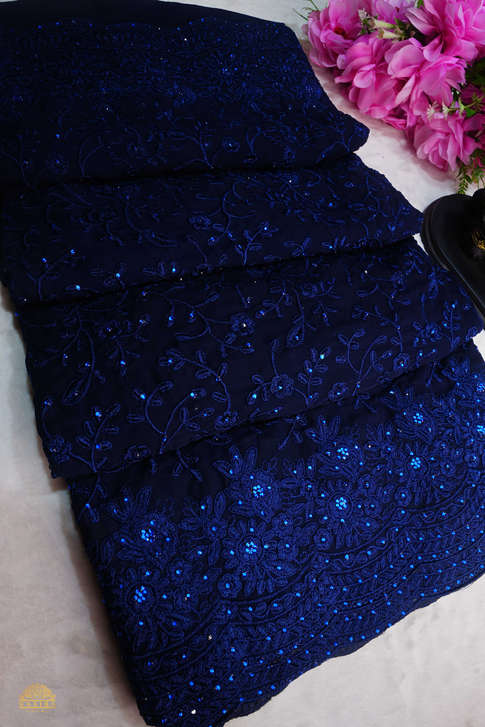 Blue Premium Desginer Party Wear Saree